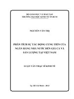PHÂN TÍCH SỰ TÁC ĐỘNG CUNG TIỀN CỦA NGÂN HÀNG NHÀ NƯỚC ĐẾN GIÁ CẢ VÀ SẢN LƯỢNG TẠI VIỆT NAM.PDF