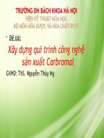 Xây dựng qui trình công nghệ sản xuất Carbromal