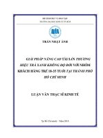 Giải pháp nâng cao tài sản thương hiệu trà xanh không độ đối với nhóm khách hàng trẻ 18 - 35 tuổi tại TPHCM