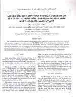 Nghiên cứu tính chất hấp phụ của Mordenit có tỉ số SiAl cao nhờ biến tính bằng phương pháp nhiệt-hơi nước và xử lý axit