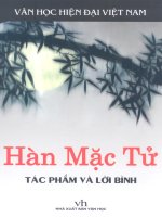 Hàn Mặc Tử Tác phẩm và lời bình