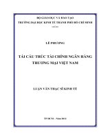 Luận văn thạc sĩ  Tái cấu trúc tài chính ngân hàng thương mại Việt Nam