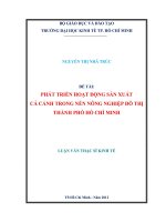 PHÁT TRIỂN HOẠT ĐỘNG SẢN XUẤT CÁ CẢNH TRONG NỀN NÔNG NGHIỆP ĐÔ THỊ THÀNH PHỐ HỒ CHÍ MINH.PDF