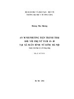 An ninh phương tiện tránh thai đối với phụ nữ tuổi 15 49 tại xã xuân đỉnh, từ liêm, hà nội