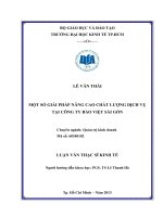 Một số giải pháp nâng cao chất lượng dịch vụ tại Công ty Bảo Việt Sài Gòn