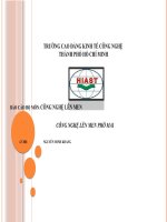 CÔNG NGHỆ LÊN MEN PHÔ MAI