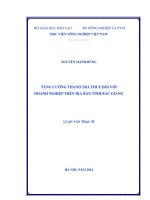 Tăng cường thanh tra thuế đối với doanh nghiệp trên địa bàn tỉnh Bắc Giang