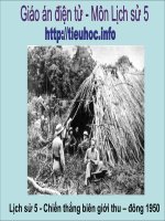 LỊCH SỬ LỚP 5 - CHIẾN THẮNG BIÊN GIỚI THU ĐÔNG 1950