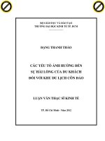 CÁC YẾU TỐ ẢNH HƯỞNG ĐẾN SỰ HÀI LÒNG CỦA DU KHÁCH ĐỐI VỚI KHU DU LỊCH CÔN ĐẢO.PDF