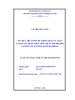Tổ chức thực hiện hệ thống quản lý chất lượng sản phẩm theo tiêu chuẩn ISO 9001 2008 tại công ty cổ phần in hàng không