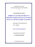 Luận văn thạc sĩ  Nghiên cứu giá trị cảm nhận của sinh viên về dịch vụ đào tạo văn bằng hai ở các trường đại học tại TPHCM
