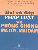 Hỏi và đáp pháp luật về phòng, chống ma túy, mại dâm