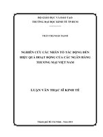 NGHIÊN CỨU CÁC NHÂN TỐ TÁC ĐỘNG ĐẾN HIỆU QUẢ HOẠT ĐỘNG CỦA CÁC NGÂN HÀNG THƯƠNG MẠI VIỆT NAM.PDF