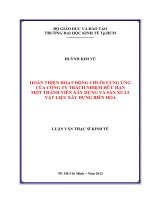 HOÀN THIỆN HOẠT ĐỘNG CHUỖI CUNG ỨNG CỦA CÔNG TY TRÁCH NHIỆM HỮU HẠN MỘT THÀNH VIÊN XÂY DỰNG VÀ SẢN XUẤT VẬT LIỆU XÂY DỰNG BIÊN HÒA.PDF