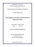 Thẩm định dự án thủy điện Đắk Glun tỉnh Đắk Nông