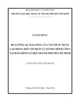 ĐO LƯỜNG SỰ HÀI LÒNG CỦA NGƯỜI SỬ DỤNG LAO ĐỘNG ĐỐI VỚI DỊCH VỤ HÀNH CHÍNH CÔNG TẠI BẢO HIỂM XÃ HỘI THÀNH PHỐ HỒ CHÍ MINH.PDF