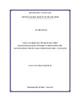 Nâng cao hiệu quả tín dụng dựa trên bảo đảm bằng hàng tồn kho và khoản phải thu tại Ngân hàng thương mại cổ phần Quân đội - Chi nhánh Sài Gòn