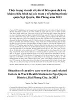 thực trạng và yếu tố liên quan đến khám chữa bệnh hải phòng