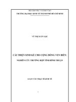 Cải thiện sinh kế cho cộng đồng ven biển Nghiên cứu trường hợp Tỉnh Bình Thuận