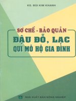 Sơ chế - bảo quản đậu đỗ, lạc (đậu phụng) qui mô hộ gia đình