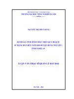 Đánh giá tình hình thực hiện quy hoạch sử dụng đất đến năm 2010 huyện Hưng Nguyên - tỉnh Nghệ An