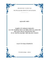 Luận văn thạc sĩ  Nghiên cứu mối quan hệ giữa các yếu tố hình ảnh và sự thỏa mãn của sinh viên đến lòng trung thành của sinh viên ở các trường đại học trên địa bàn TPHCM