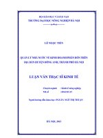 Quản ký nhà nước về kinh doanh phân bón trên địa bàn Huyện Đông Anh, Thành phố Hà Nội