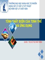 TÍNH CHẤT ĐIỆN CỦA TINH THỂ VÀ ỨNG DỤNG