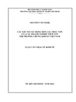 CÁC YẾU TỐ TÁC ĐỘNG ĐẾN CẤU TRÚC VỐN CỦA CÁC DOANH NGHIỆP NIÊM YẾT THỊ TRƯỜNG CHỨNG KHOÁN VIỆT NAM.PDF