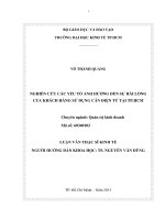 Nghiên cứu các yếu tố ảnh hưởng đến sự hài lòng của khách hàng sử dụng cân điện tử tại TPHCM