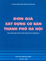Đơn giá xây dựng cơ bản thành phố Hà Nội