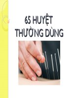 65 HUYỆT THƯỜNG DÙNG
