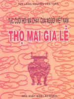 Tục cưới hỏi và ma chay của người Việt Nam Thọ mai gia lễ