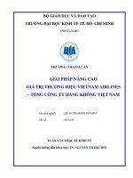 Giải pháp nâng cao giá trị thương hiệu Vietnam Airlines tổng công ty hàng không Việt Nam