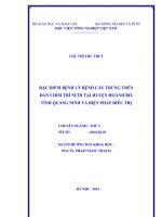 Đặc điểm bệnh lý bệnh cầu trùng trên đàn chim trĩ nuôi tại huyện Hoành Bồ, tỉnh Quảng Ninh và biện pháp điều trị