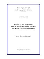 NGHIÊN CỨU KHẢ NĂNG VAY NỢ CỦA CÁC DOANH NGHIỆP NIÊM YẾT TRÊN THỊ TRƯỜNG CHỨNG KHOÁN VIỆT NAM.PDF