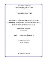 HOÀN THIỆN MÔ HÌNH XẾP HẠNG TÍN DỤNG CÁ NHÂN TẠI NGÂN HÀNG THƯƠNG MẠI CỔ PHẦN ĐẦU TƯ & PHÁT TRIỂN VIỆT NAM.PDF