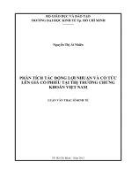 Luận văn thạc sĩ  Phân tích tác động lợi nhuận và cổ tức lên giá cổ phiếu tại thị trường chứng khoán Việt Nam