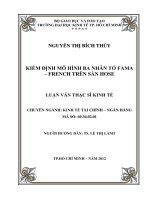 KIỂM ĐỊNH MÔ HÌNH BA NHÂN TỐ FAMA - FRENCH TRÊN SÀN HOSE.PDF