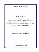 MỘT SỐ GIẢI PHÁP HOÀN THIỆN CÔNG TÁC QUẢN TRỊ NGUỒN NHÂN LỰC TẠI NGÂN HÀNG TMCP ĐẦU TƯ VÀ PHÁT TRIỂN VIỆT NAM - CHI NHÁNH NAM KỲ KHỞI NGHĨA.PDF
