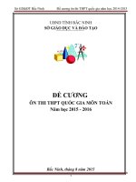 ĐỀ CƯƠNG  ÔN THI THPT QUỐC GIA MÔN TOÁN