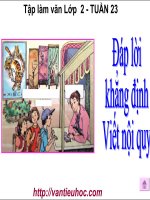 TẬP LÀM VĂN LỚP 2 - đáp lời khẳng định - viết nội quy