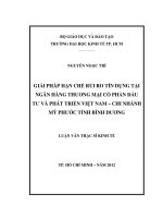 GIẢI PHÁP HẠN CHẾ RỦI RO TÍN DỤNG TẠI NGÂN HÀNG THƯƠNG MẠI CỔ PHẦN ĐẦU TƯ VÀ PHÁT TRIỂN VIỆT NAM - CHI NHÁNH MỸ PHƯỚC TỈNH BÌNH DƯƠNG.PDF