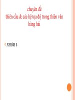thiên cầu & các hệ tọa độ trong thiên văn hàng hải