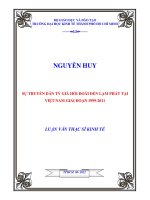 Luận văn thạc sĩ  Sự truyền dẫn tỷ giá hối đoái đến lạm phát tại Việt Nam giai đoạn 1999 - 2011