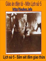 LỊCH SỬ LỚP 5 -SẤM SÉT ĐÊM GIAO THỪA