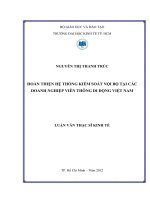 HOÀN THIỆN HỆ THỐNG KIỂM SOÁT NỘI BỘ TẠI CÁC DOANH NGHIỆP VIỄN THÔNG DI ĐỘNG VIỆT NAM.PDF