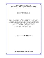 Nâng cao chất lượng dịch vụ ngân hàng bán lẻ tại ngân hàng TMCP đầu tư và phát triển Việt Nam chi nhánh Bắc Sài Gòn
