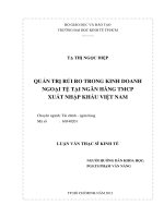 QUẢN TRỊ RỦI RO TRONG KINH DOANH NGOẠI TỆ TẠI NGÂN HÀNG TMCP XUẤT NHẬP KHẨU VIỆT NAM.PDF