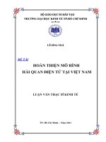Hoàn thiện mô hình hải quan điện tử tại Việt Nam